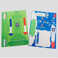 納品時はシート状でかさばらず、保管、配布しやすいです。