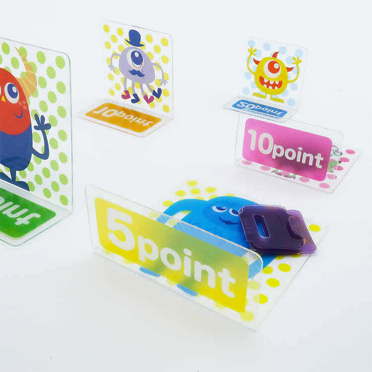 的を倒すと得点が見えます。