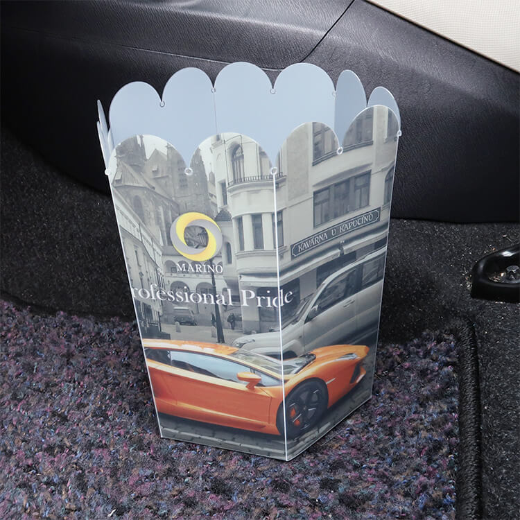 間口が広いのでゴミを入れやすい六角型です。