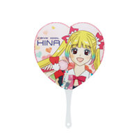 ハートうちわ(取っ手付きタイプ)-写真