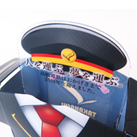 帽子は中の仕切りで表現。