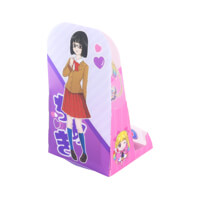 組み立てスマホ・ペンスタンド(ポスタータイプ)-裏面-アニメCMYKアイドルちあきちゃん-写真