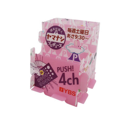 株式会社 山梨放送様_組み立てスマホ・ペンスタンド