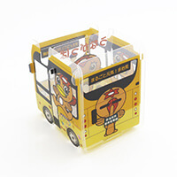 多治見市役所 都市計画部様_組み立てスマホ・ペンスタンド(乗り物タイプ)「ききょうバス オレンジ」-うしろ-写真