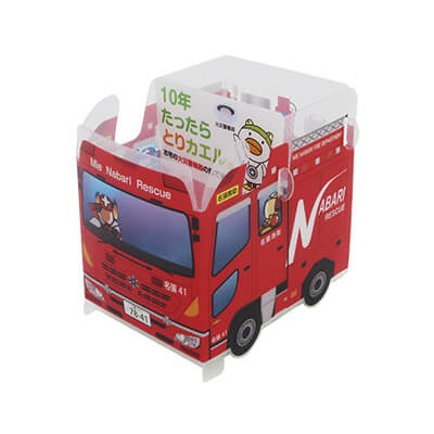 名張市消防本部様_組み立てスマホ・ペンスタンド(乗り物タイプ)「アンシンダーL」