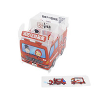 春日井市消防本部様_組み立てスマホ・ペンスタンド(乗り物タイプ)「消防車 書のまち春日井」-写真