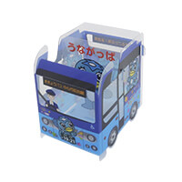 多治見市役所 都市計画部様_組み立てスマホ・ペンスタンド(乗り物タイプ)「ききょうバス 青」-写真