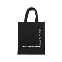 名古屋市東消防署様-不織布バッグ黒柄「NAGOYA CITY FIRE CORPS」-写真