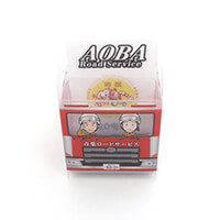 青葉ロードサービス様_組み立てスマホ・ペンスタンド(乗り物タイプ)2柄「20号車・21号車」-20号車正面-写真