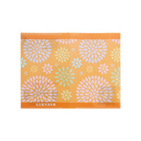 名古屋市消防局様_お薬手帳カバー「花柄オレンジ」-外面-写真