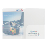 愛知陸運株式会社様_ダブルポケットファイル「Transport With Heart」-開き-写真