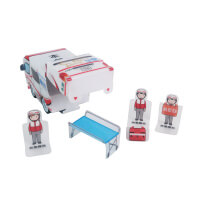 名古屋市消防局様_PPクラフト プルバックカー(救急車)「MEDIC ONE NAGOYA(メディックワン ナゴヤ)」-救急隊長や隊員などで遊べます-サムネイル写真