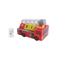 関市消防団様_組み立て万年カレンダー(乗り物タイプ)「はしご車・火の用心」-メイン-写真