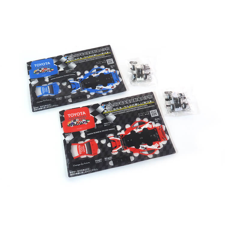 トヨタ名古屋自動車大学校様_PPクラフト プルバックカー(レーシングカー)2柄「TOYOTA TECHNICAL COLLEGE NAGOYA」-シート-写真