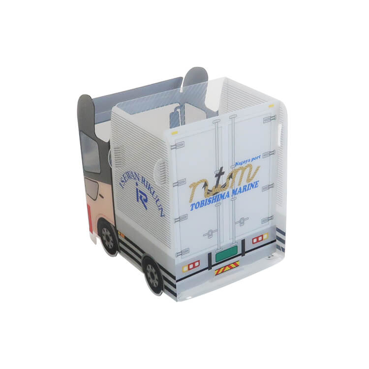 伊勢湾陸運株式会社様_組み立てスマホ・ペンスタンド(乗り物タイプ)「ISEWAN RIKUUN」-うしろ-写真