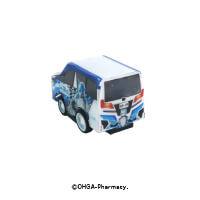 エムマーケットエージェンシー様_PPクラフト プルバックカー「やくいく号」-後面-サムネイル写真