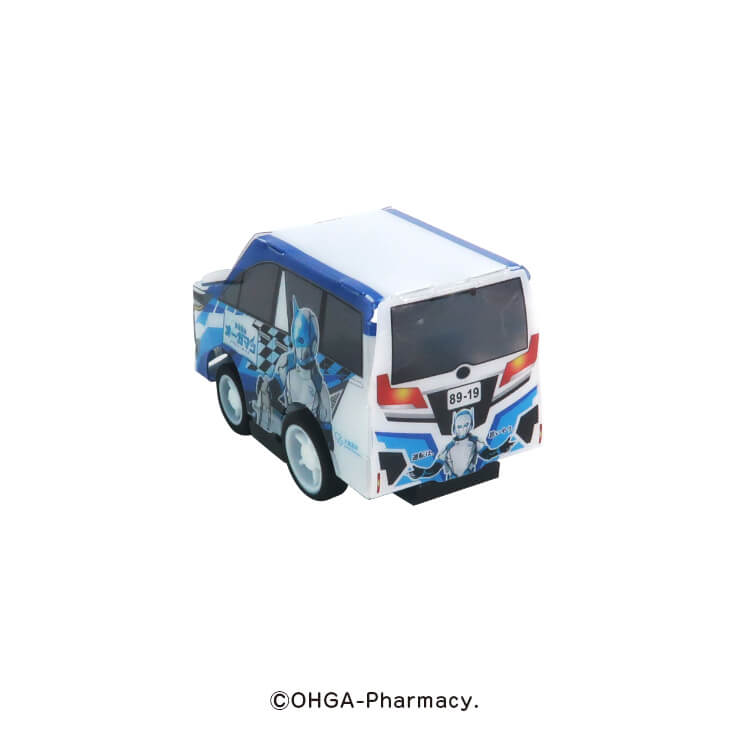 エムマーケットエージェンシー様_PPクラフト プルバックカー「やくいく号」-後面-写真