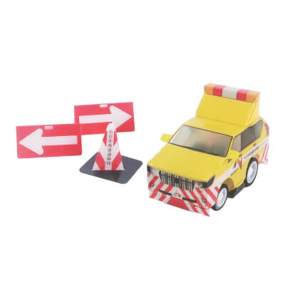 【写真】中日本高速道路株式会社 名古屋支社様のPPクラフト プルバックカー「高速道路パトロールカー」デザインです。