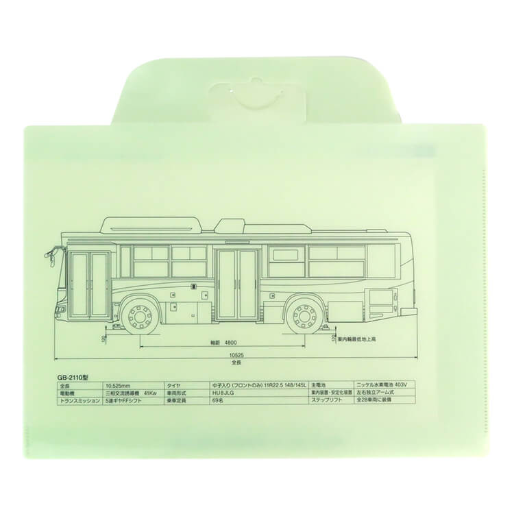 名古屋市住宅都市局様_3WAYファイルバッグ「ゆとりーとライン沿線活性化推進会議」グリーン-写真