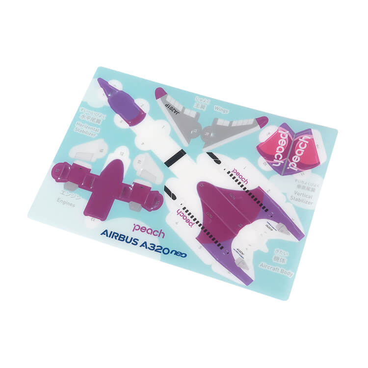 Peach Aviation株式会社様_PPクラフト オリジナル(ミニ飛行機)「AIRBUS A320 neo」-シート-写真