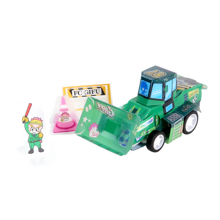 FC岐阜様_PPクラフト プルバックカー(ホイールローダー)「ギッフィー」-写真