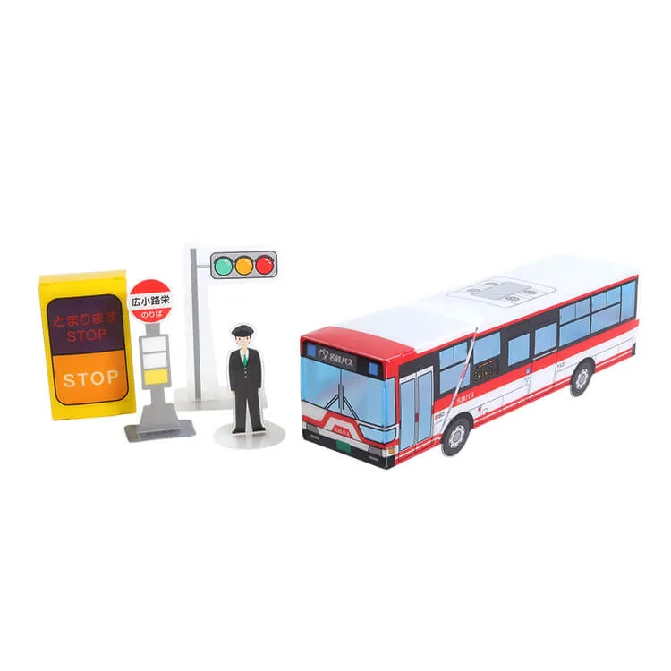 名鉄バス株式会社様-PPクラフト バス「路線バス 組立ペンケース」-実績-写真