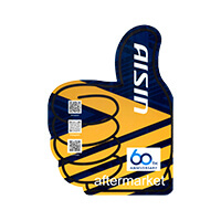 株式会社アイシン様_応援フィンガー「AISIN aftermarket 60th Anniversary」-表-サムネイル写真