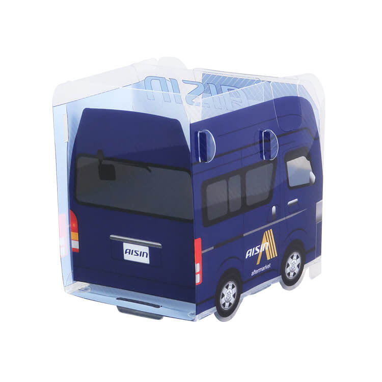 株式会社アイシン様_組み立てスマホ・ペンスタンド(乗り物タイプ)「AISIN aftermarket」―うしろ-写真