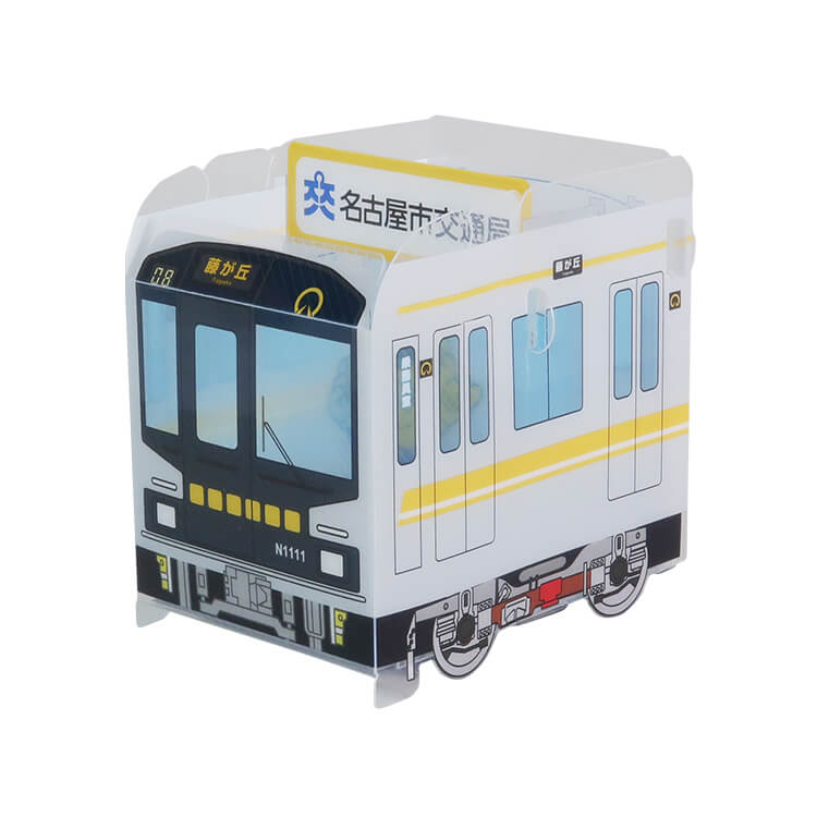 名古屋市交通局様_組み立てスマホ・ペンスタンド(乗り物タイプ)「地下鉄・市バス」2柄―地下鉄-メイン-写真