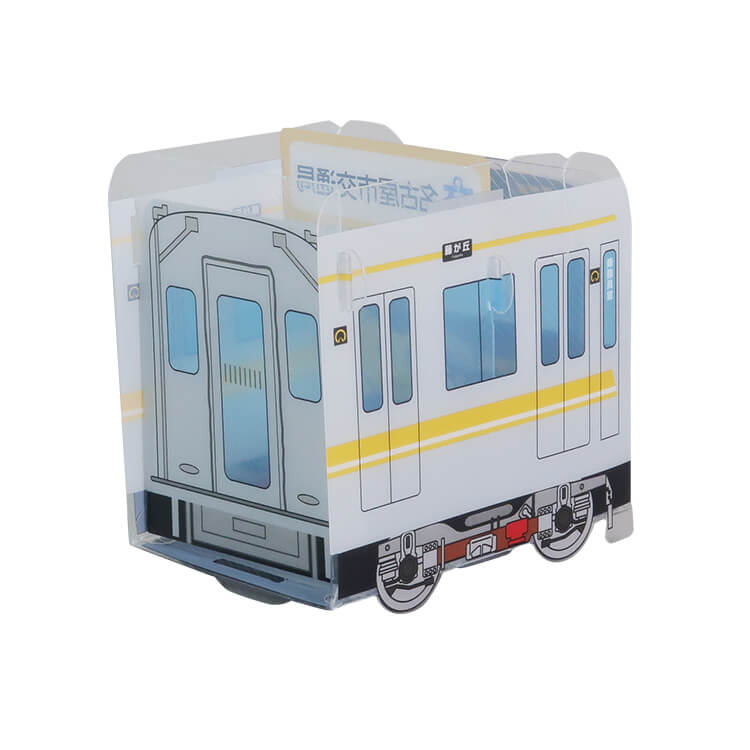 名古屋市交通局様_組み立てスマホ・ペンスタンド(乗り物タイプ)「地下鉄・市バス」2柄―地下鉄-うしろ-写真