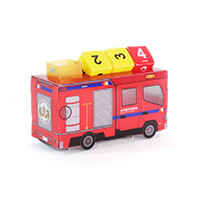 名古屋市消防局様_組み立て万年カレンダー(乗り物タイプ)「消防車」-後面-サムネイル写真
