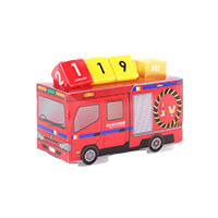 名古屋市消防局様_組み立て万年カレンダー(乗り物タイプ)「消防車」-サムネイル写真