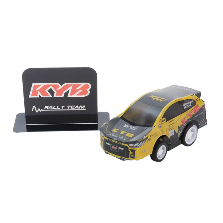 カヤバ株式会社様_PPクラフト プルバックカー(レーシングカー)「GRヤリス」―正面-写真