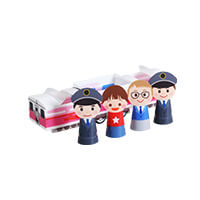 高千穂あまてらす鉄道株式会社様_PPクラフト プルバックカー(オリジナル)「グランドスーパーカート」-指人形乗車前-サムネイル写真