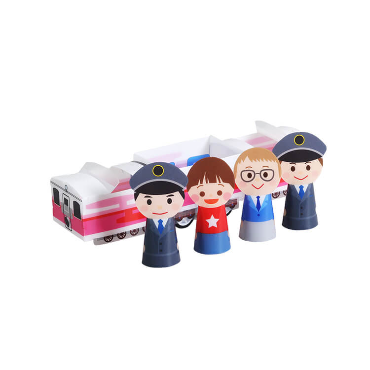 高千穂あまてらす鉄道株式会社様_PPクラフト プルバックカー(オリジナル)「グランドスーパーカート」―指人形乗車前-写真