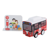 上田バス株式会社様_PPクラフト プルバックカー(バス)「上田バス」-正面-サムネイル写真