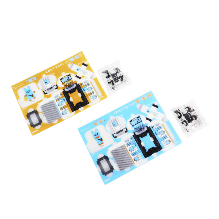 小田急電鉄株式会社様_PPクラフト プルバックカー(電車) 2柄「もころん号(オレンジ・ブルー)」―シート-写真