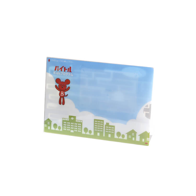 ディップ株式会社様_フォトスタンドクリアファイル「バイトルKidsプログラム」-フォトスタンド-表-写真