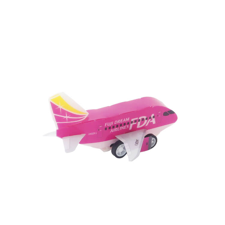 株式会社フジドリームエアラインズ様_PPクラフト プルバックカー(飛行機)8柄「出雲縁結び空港」-ピンク色-後面-写真