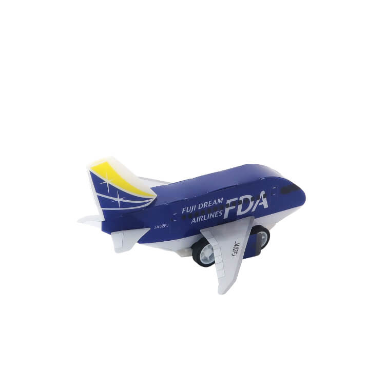 株式会社フジドリームエアラインズ様_PPクラフト プルバックカー(飛行機)8柄「出雲縁結び空港」-紺色-後面-写真
