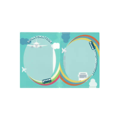 【写真】九州産交バス株式会社様のフォトケース「そらよかツアー」デザインです。