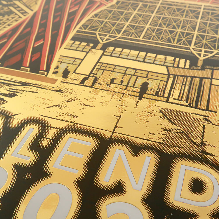 カタニ産業株式会社様_箔押しカレンダー-表紙拡大-写真