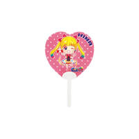 ハートうちわ(取っ手付きミニタイプ)-写真