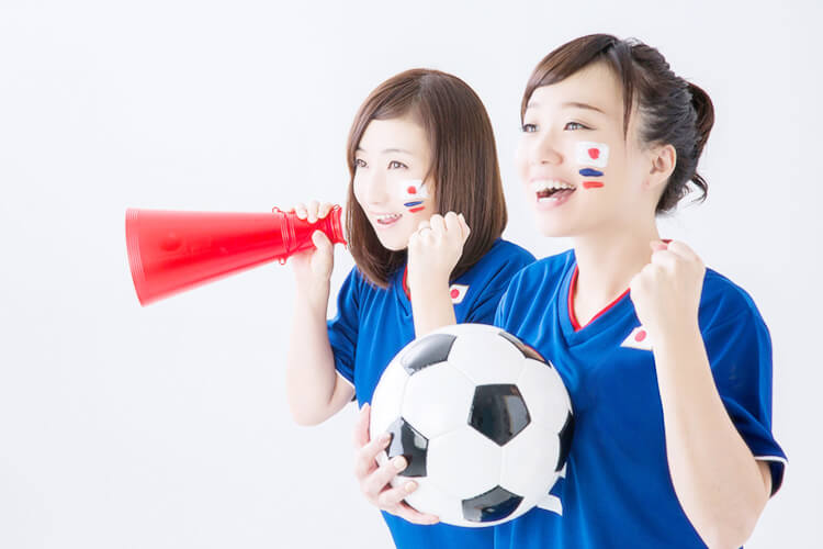 応援する女の子たち‐写真