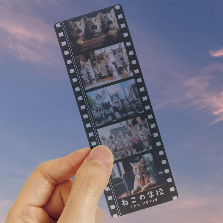 ネガ風デザインで来場者記念に-写真