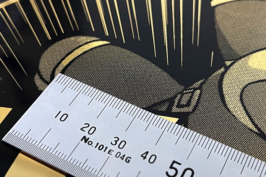 細かい絵柄と大きな絵柄が同時に印刷できる-写真