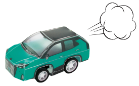 緑のプルバックカー