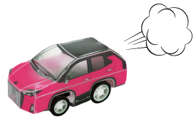 ピンクのプルバックカー