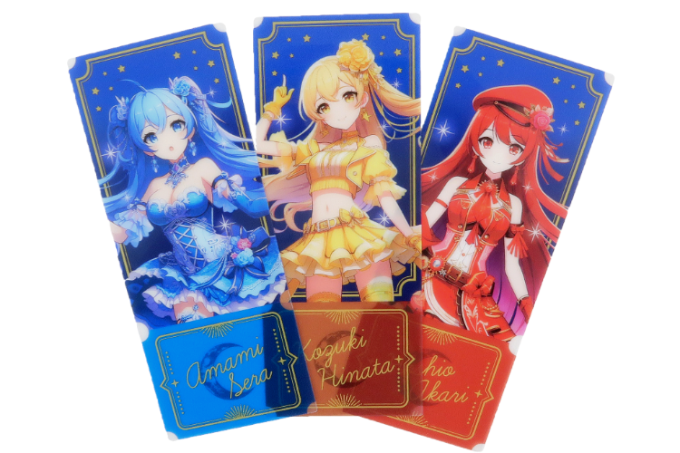 縦型アイドルデザインのレプリカチケット製品写真