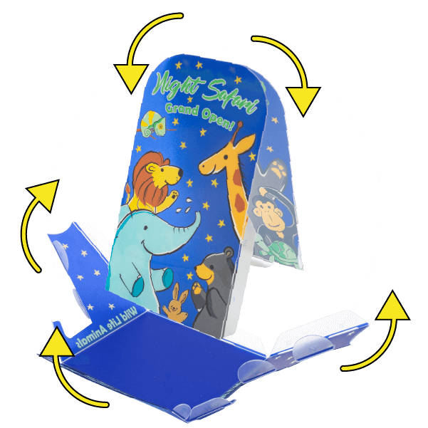 組み立てスマホ・ペンスタンド(ポスタータイプ)-組み立て